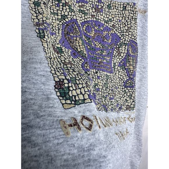 Holy Land Sea of Galilee Tabgha Graphic T-Shirt Med Gray Religious Christian Tee - Picture 4 of 4